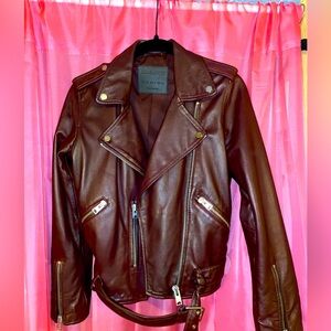 NWOT All Saints leather balfern biker 529 original jacket
